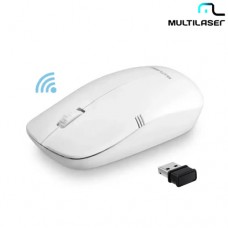 Mouse sem Fio Óptico 2.4Ghz 1200Dpi Multilaser MO286 - Branco